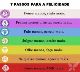 7 passos para a felicidade mensagem